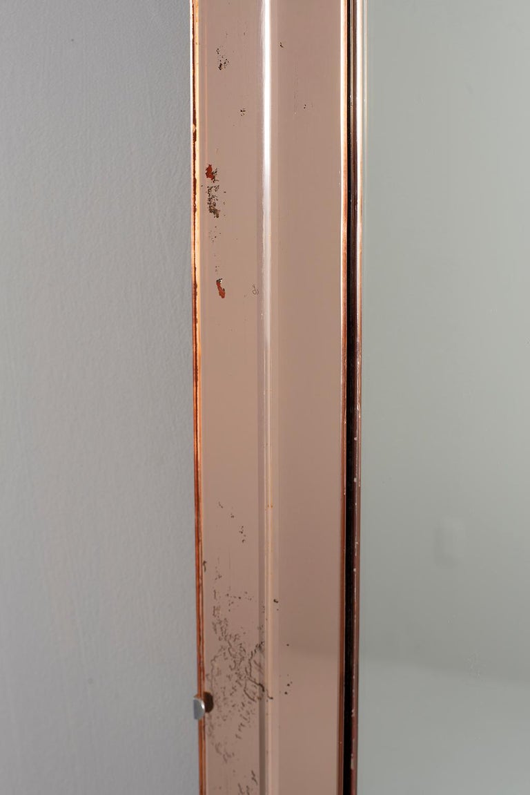 20th Century French Large Pale Peach Color Venetian Style Mirror For Sale
