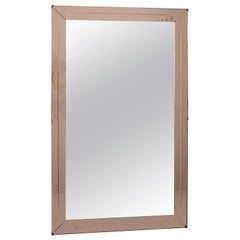 French Large Pale Peach Color Venetian Style Mirror