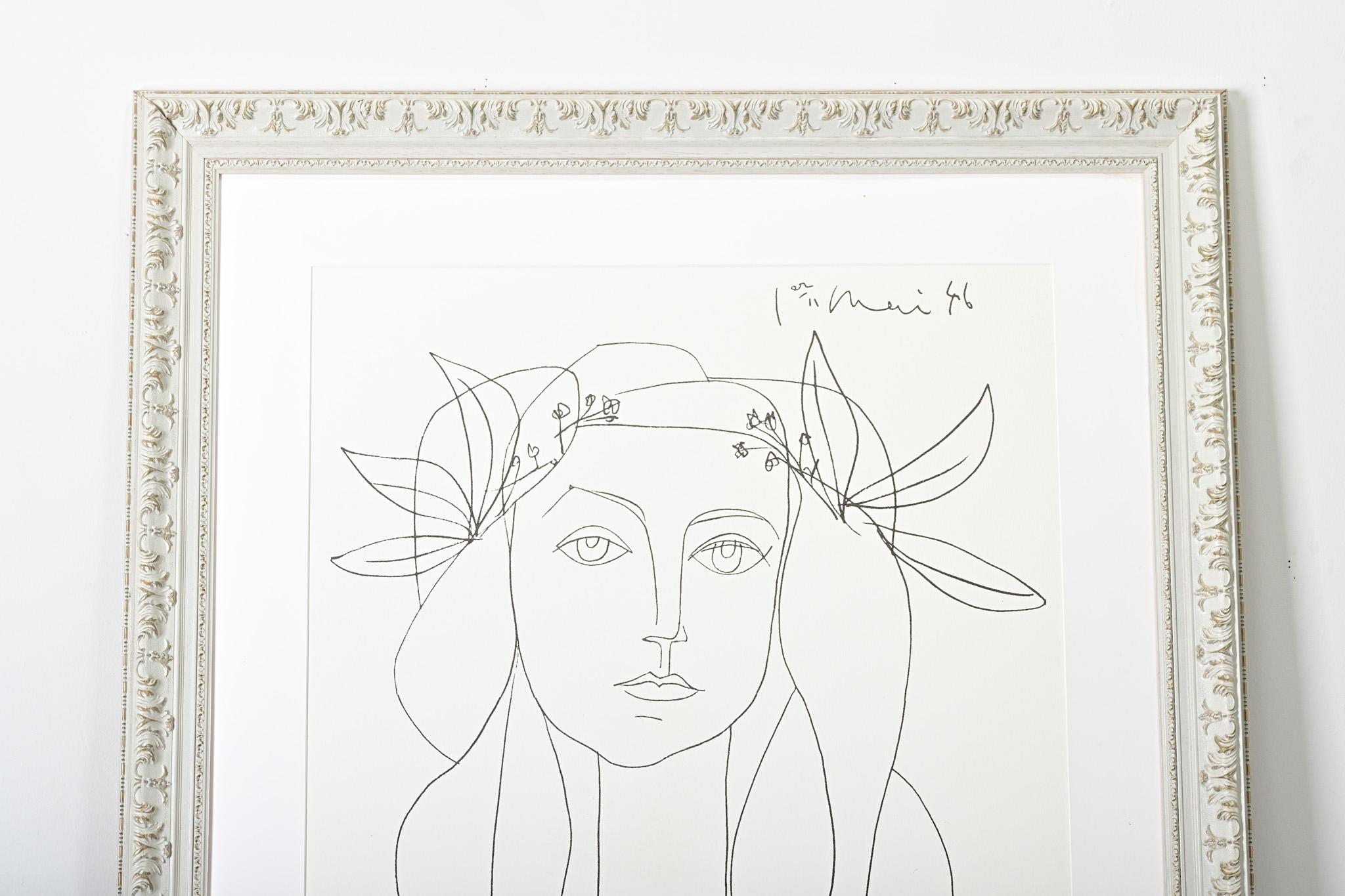 French Large Picasso Reproduction Framed Print For Sale 1