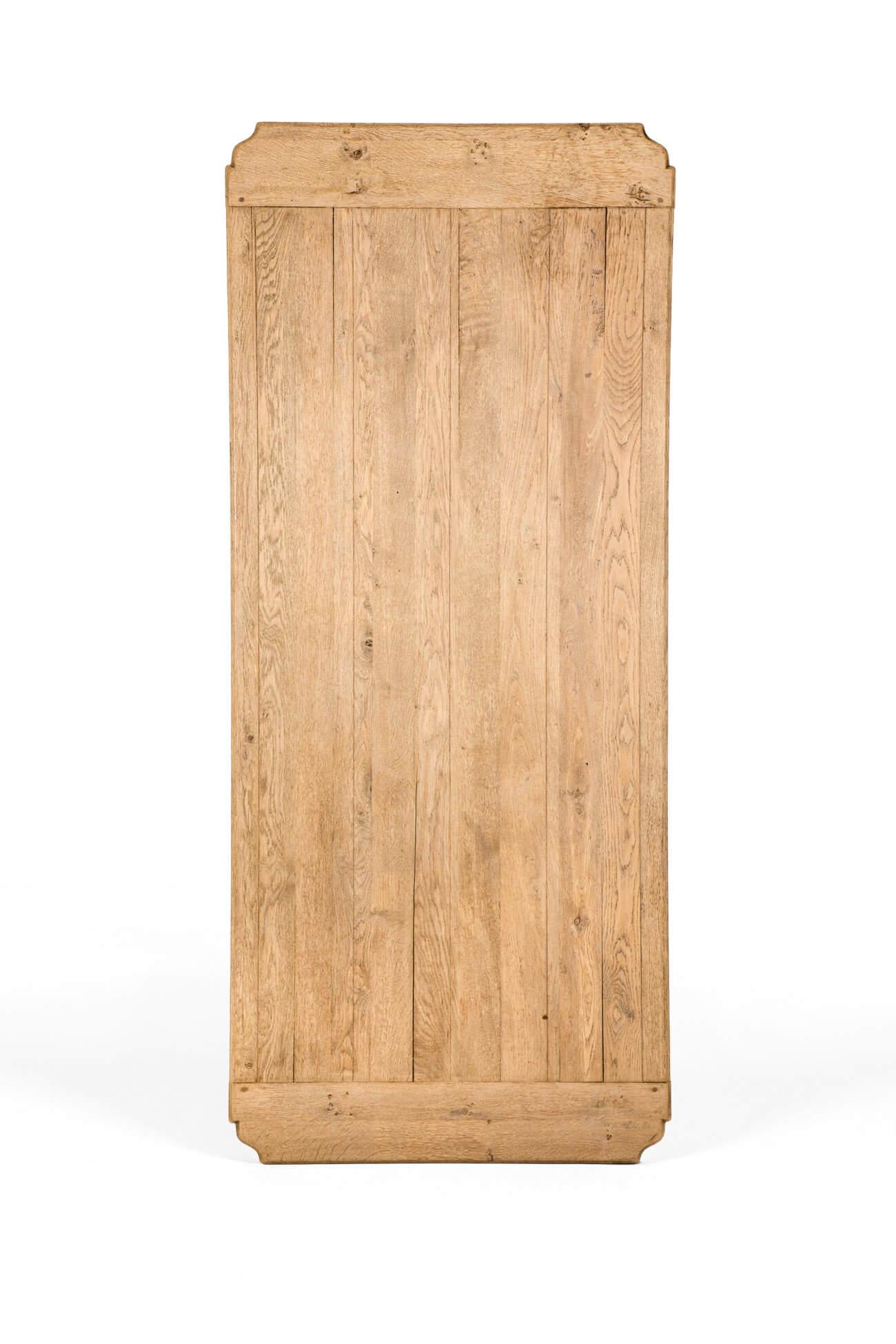 Fait main Grande table de ferme française en chêne strié en vente