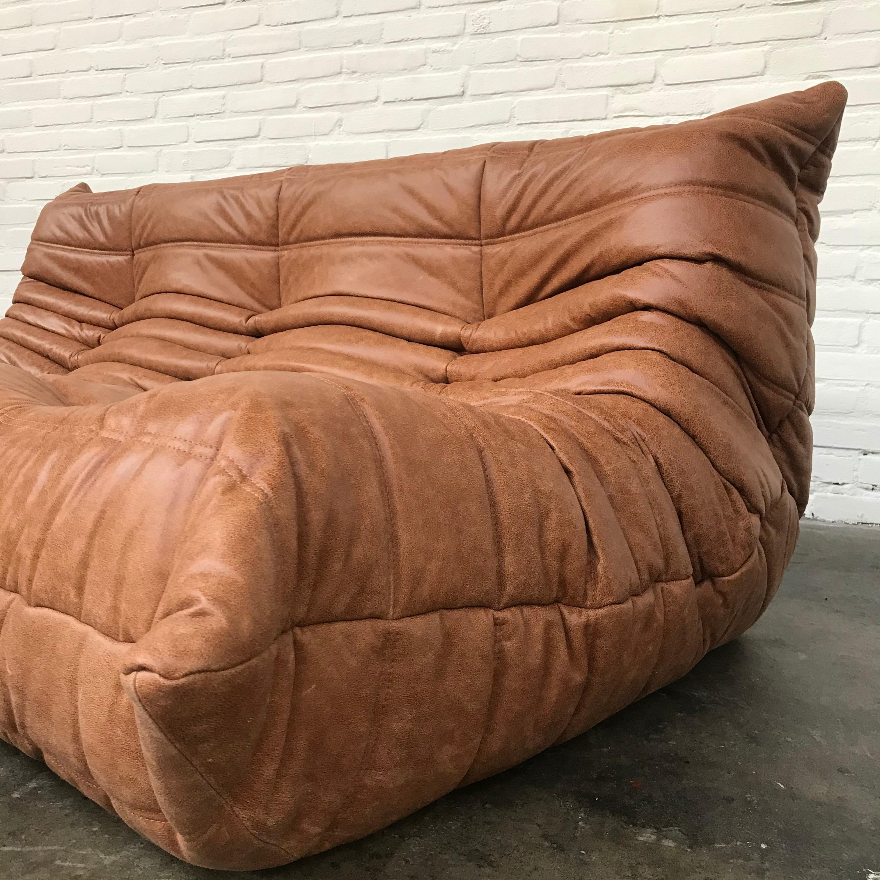 togo leather sofa