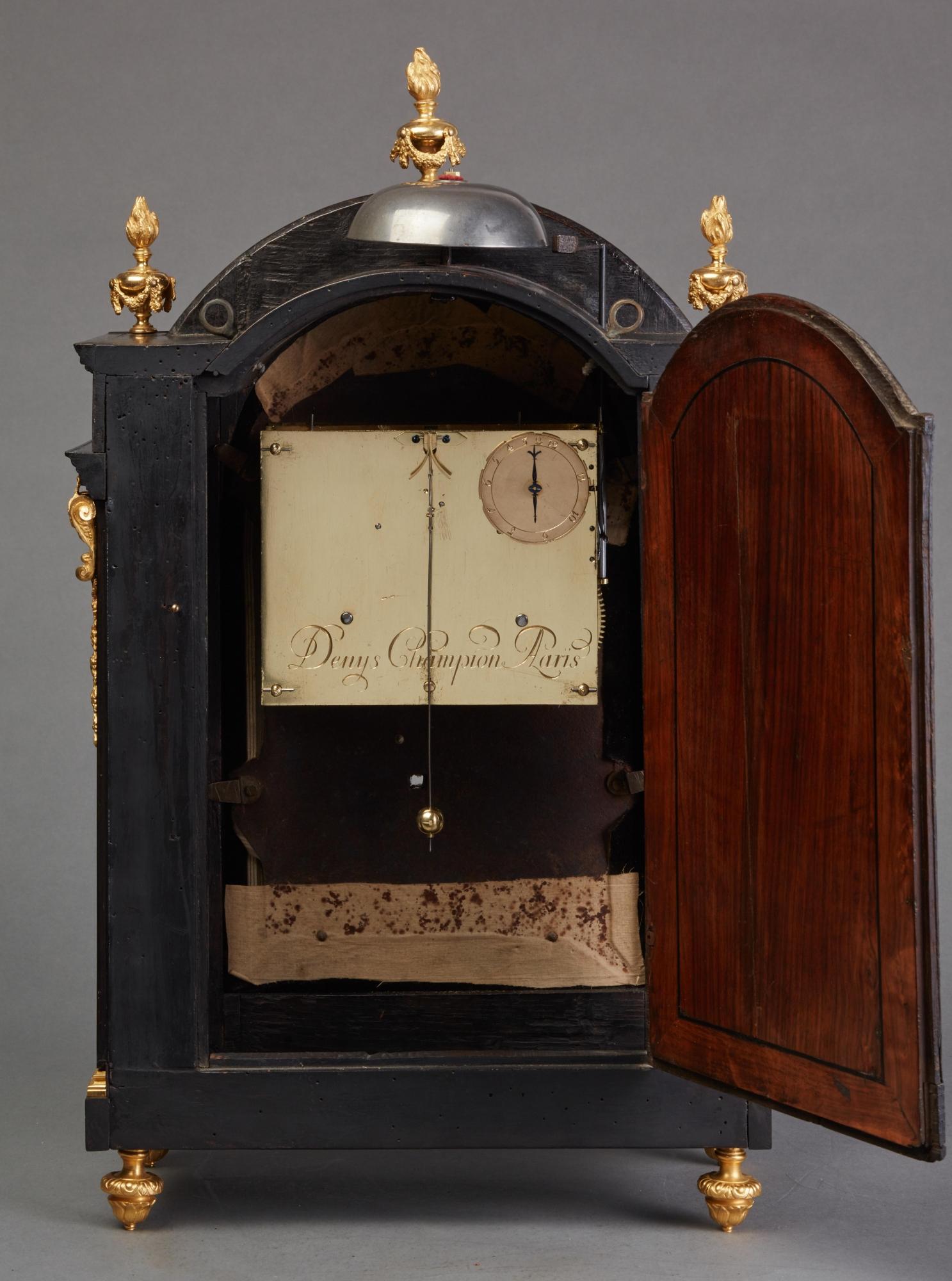18th Century and Earlier French late 17th century Louis XIV 'Religieuse Clock' by D. Champion of Paris  For Sale