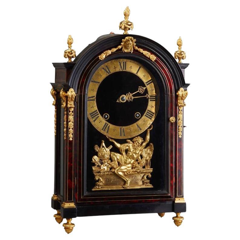 French late 17th century Louis XIV 'Religieuse Clock' by D. Champion of Paris  For Sale
