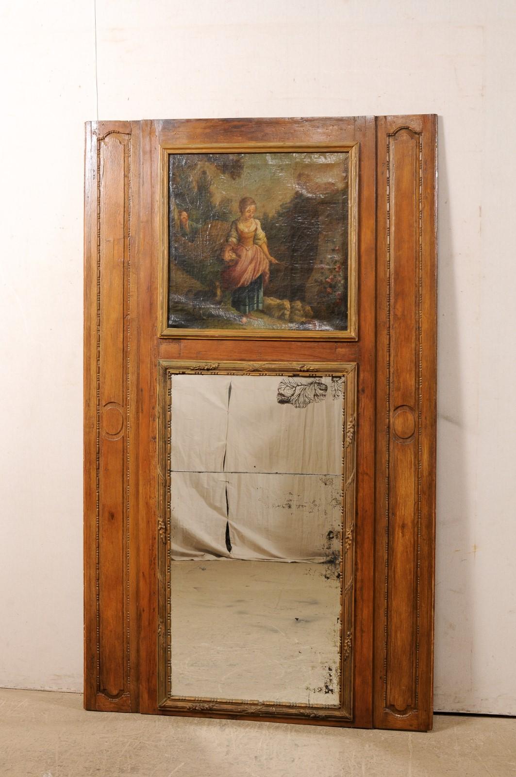 trumeau mirror with painting