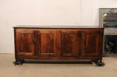 French Late 18th C. Walnut Sideboard W/Fluted Accents