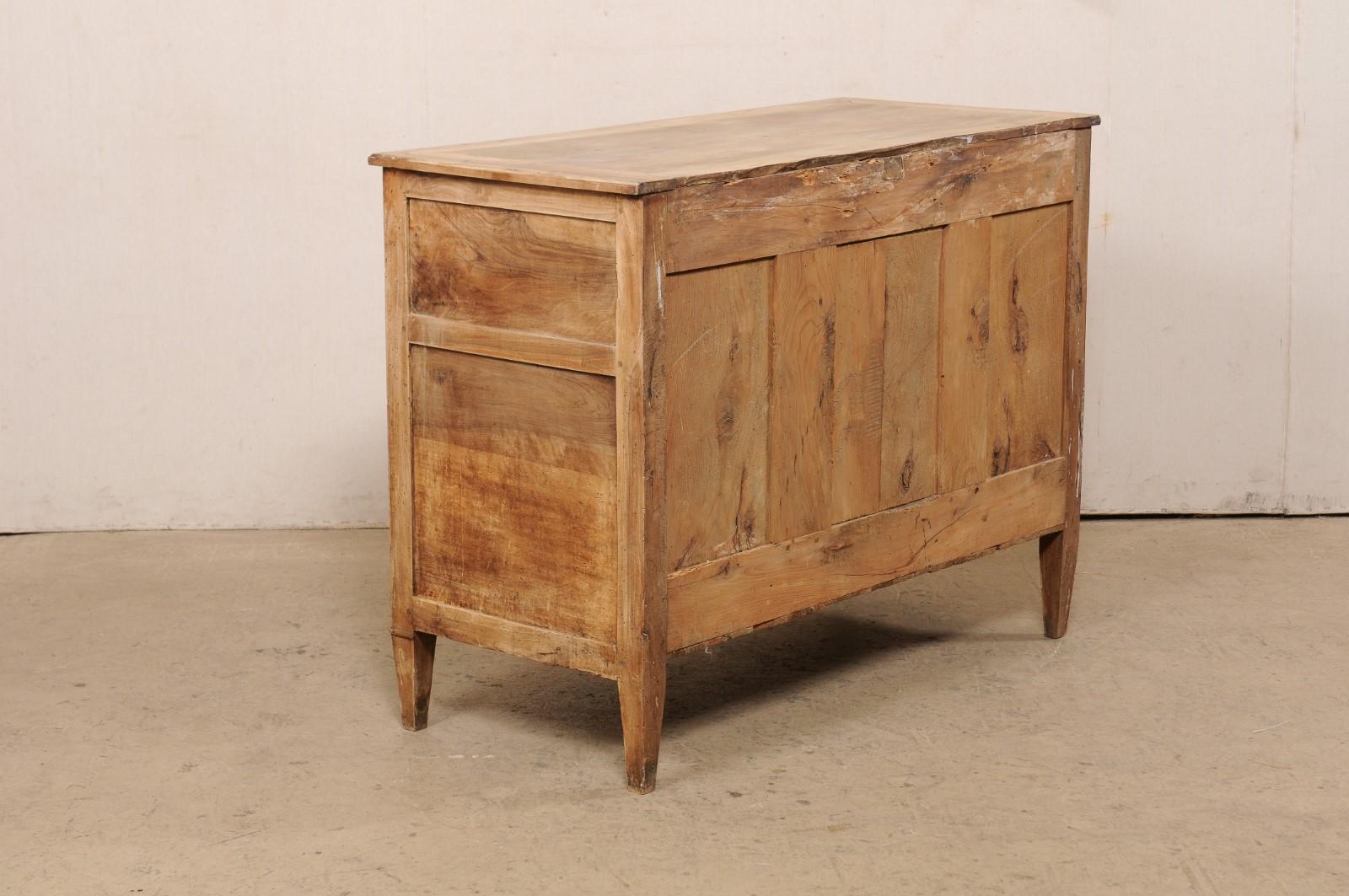 French Late 18th Century Bleached Walnut, Three-Drawer Commode 6