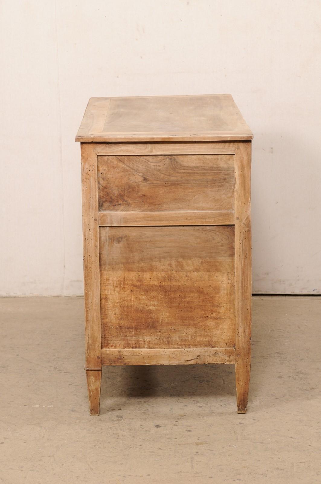 French Late 18th Century Bleached Walnut, Three-Drawer Commode 7