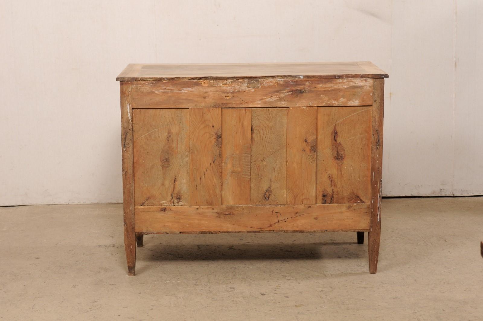 French Late 18th Century Bleached Walnut, Three-Drawer Commode 5