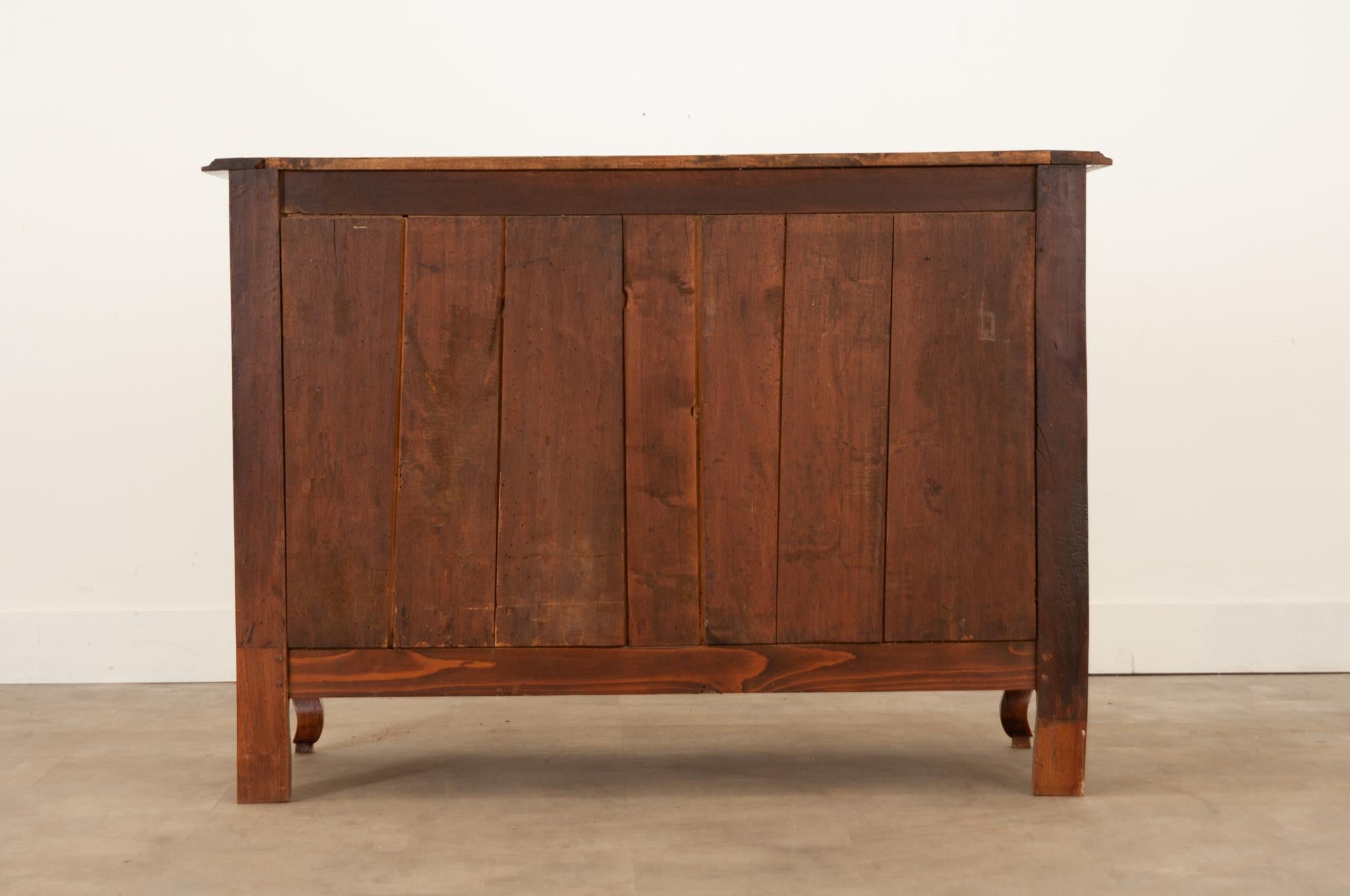 Steel French Late 18th Century Burl Walnut Buffet For Sale