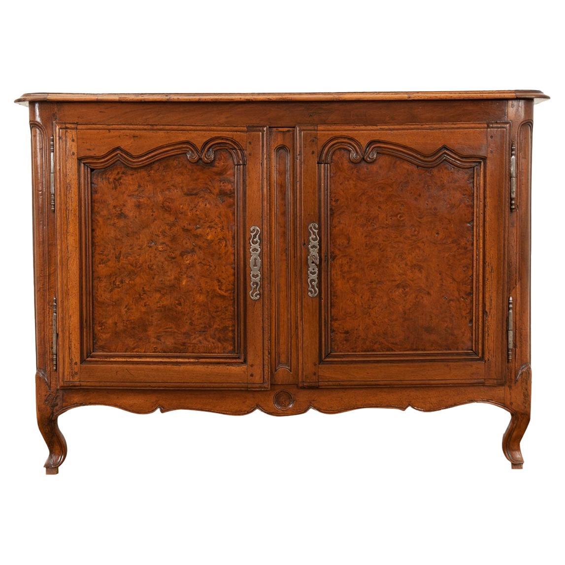 French Late 18th Century Burl Walnut Buffet For Sale