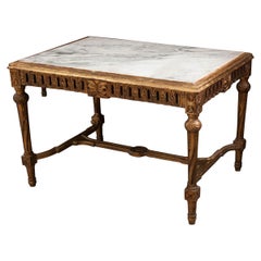 French Late 18th Century Louis XIV Style Giltwood Hall Table