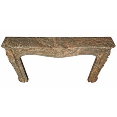 French Late 18th Century Louis XV Period Sarrancolin Marble Mantel