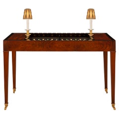 French Late 18th Century Louis XVI Period Mahogany and Ormolu Games Table