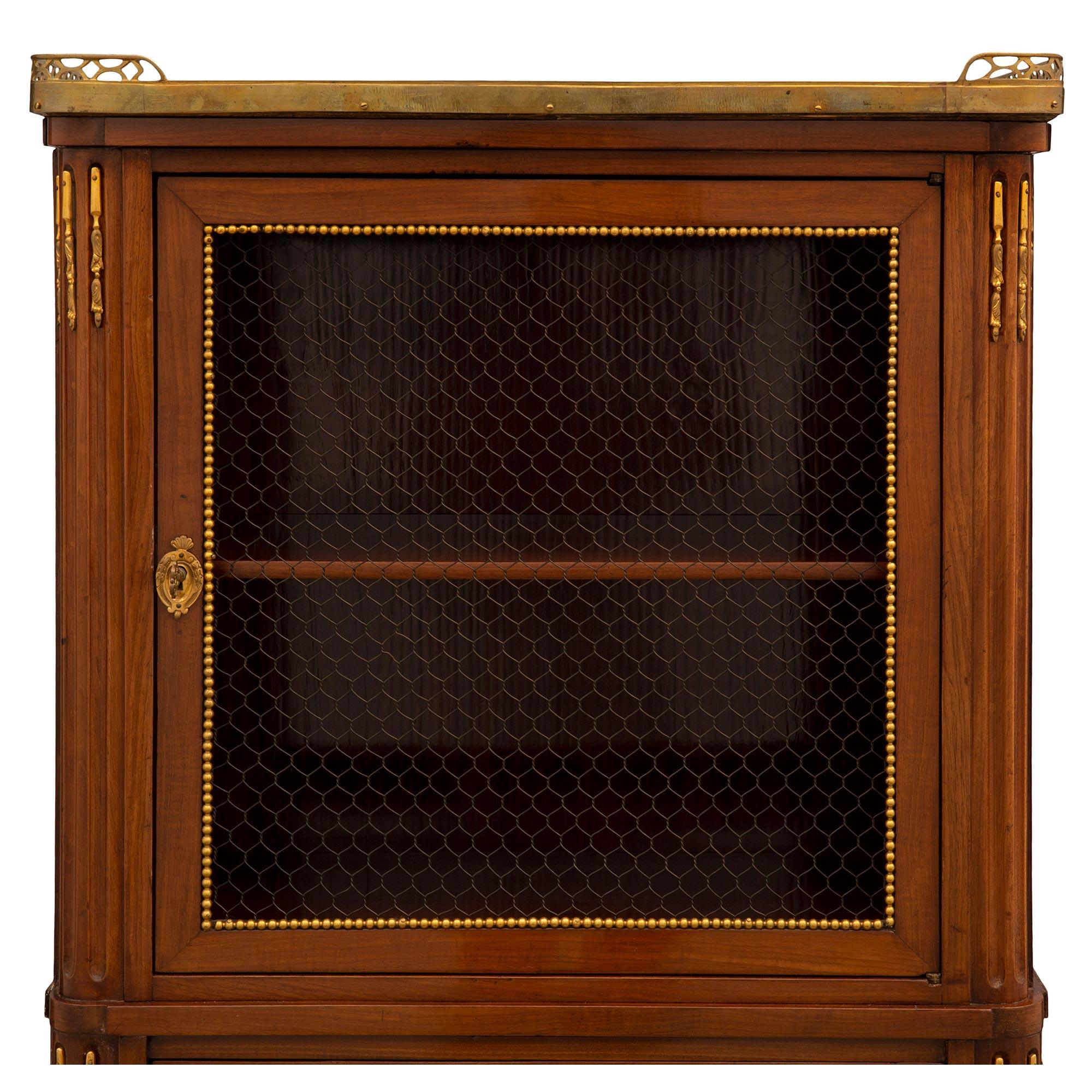 French Late 18th Century Louis XVI Period Mounted Cabinet Vitrine For Sale 2