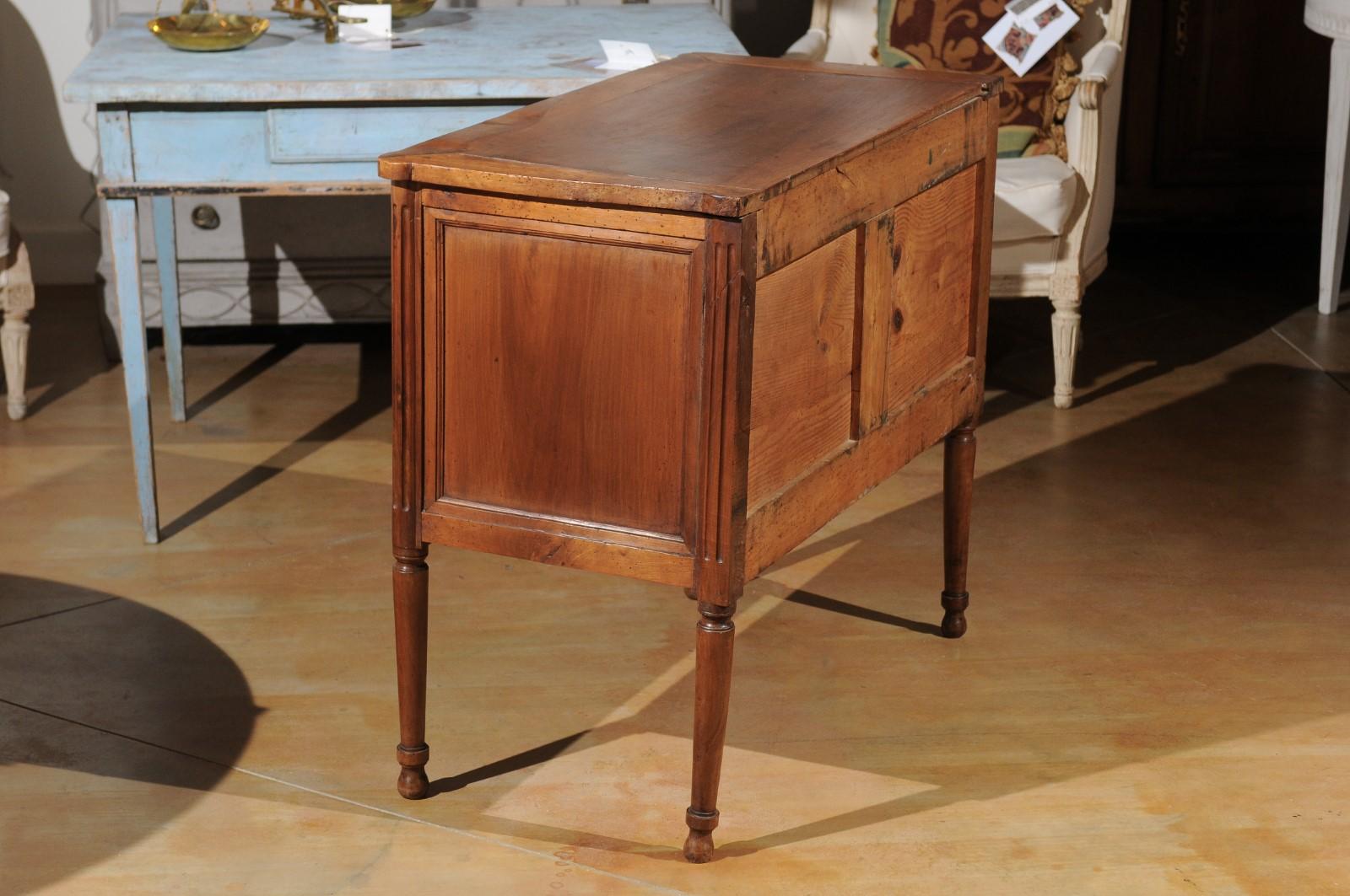 French Late 18th Century Louis XVI Period Walnut Commode with Two Drawers 5