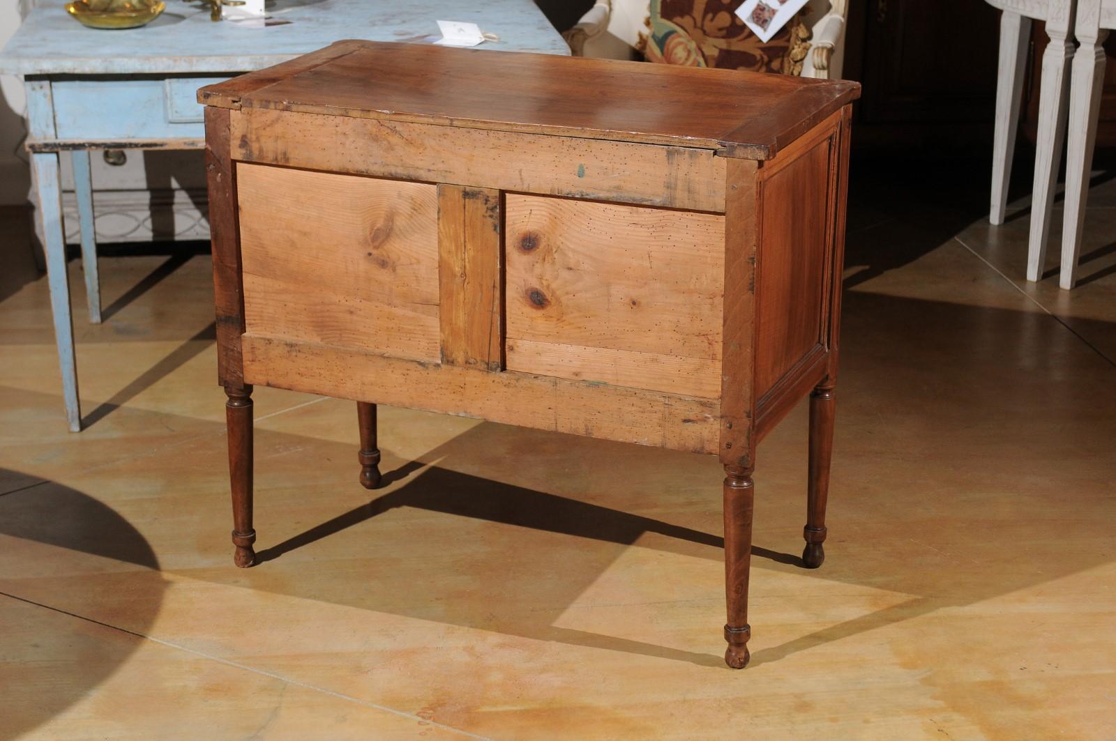 French Late 18th Century Louis XVI Period Walnut Commode with Two Drawers 4