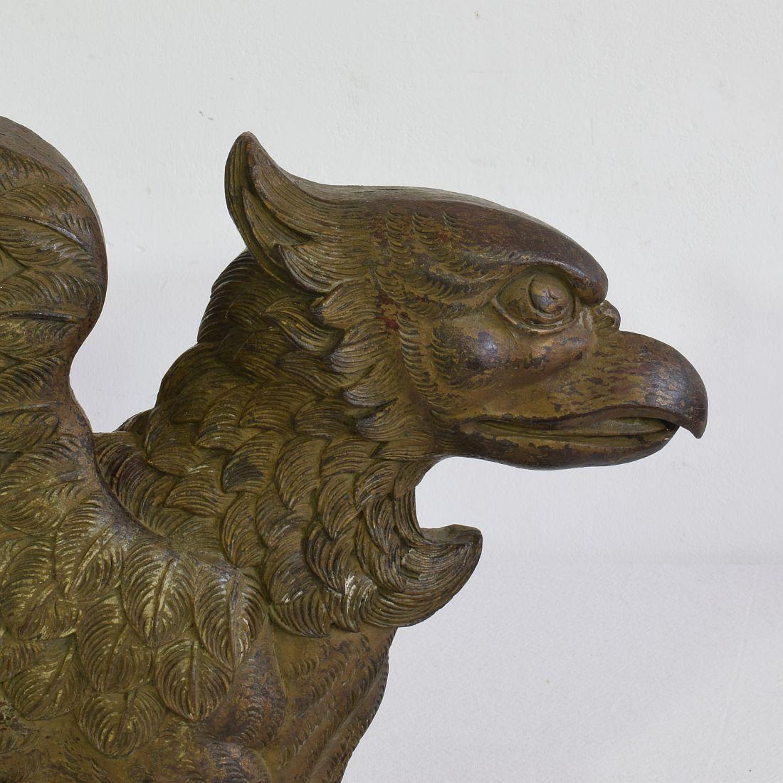 French Late 18th Century Neoclassical Carved Wooden Griffin 4
