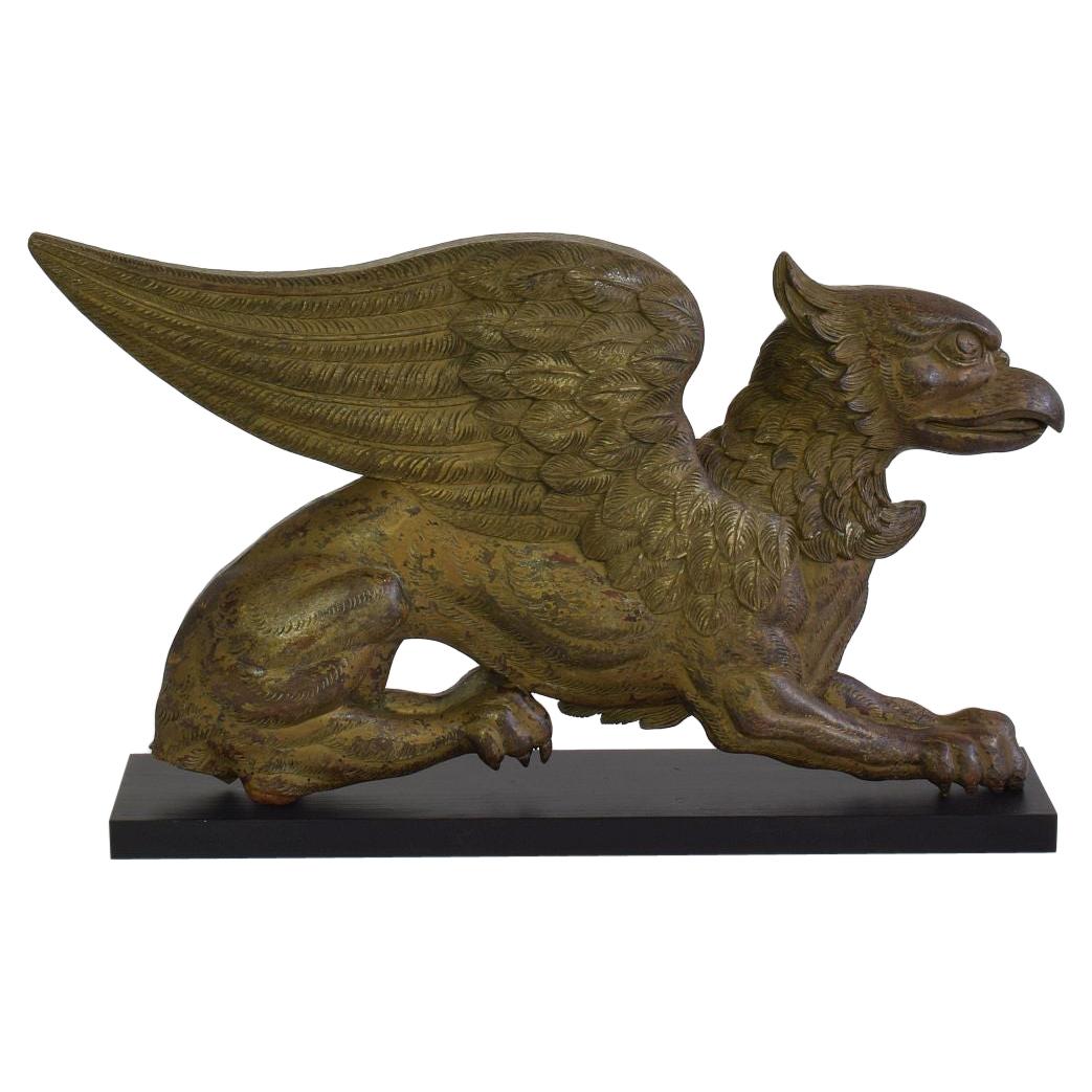 French Late 18th Century Neoclassical Carved Wooden Griffin