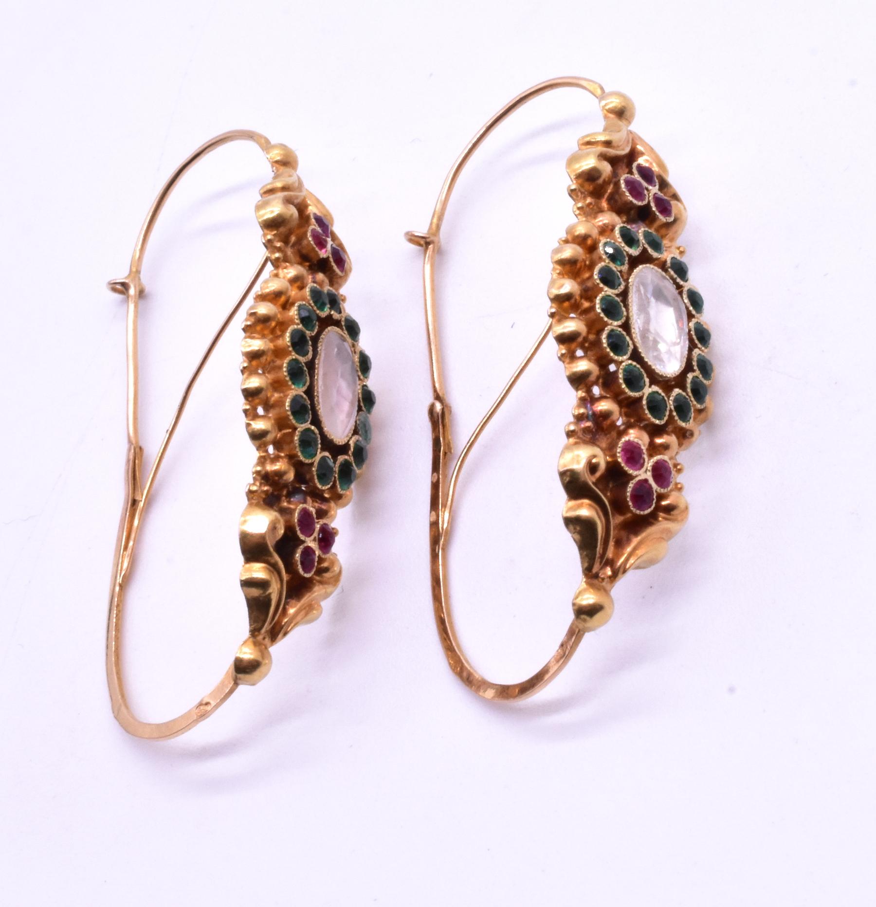 Boucles d'oreilles Poissarde en Or Pâteux de la fin du 18ème siècle 5