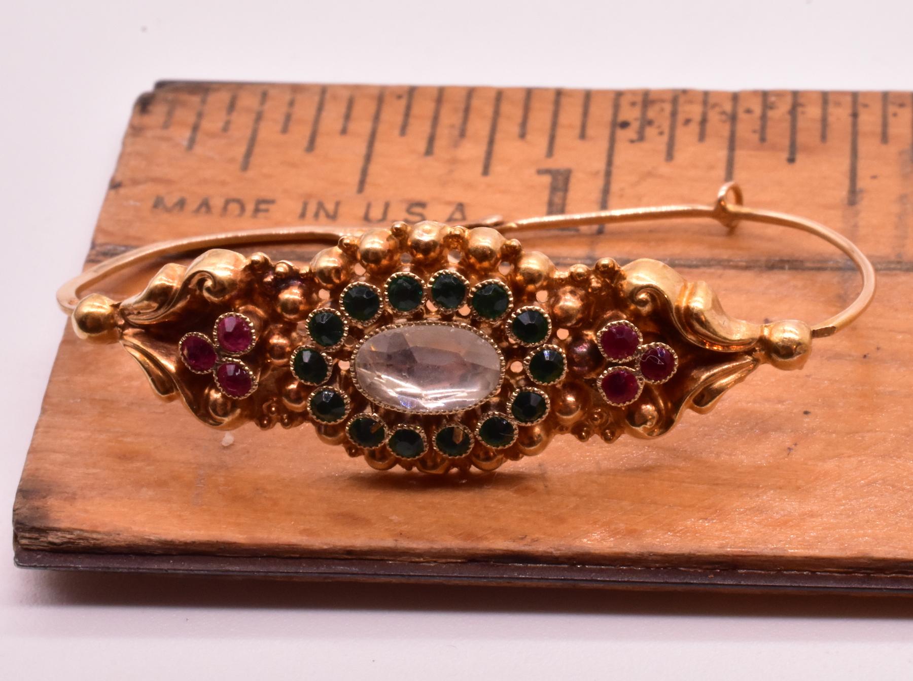 French Late 18th Century Paste Gold Poissarde Earrings For Sale 1