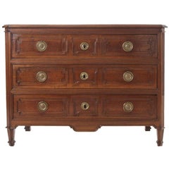French Late 18th Century Walnut Commode