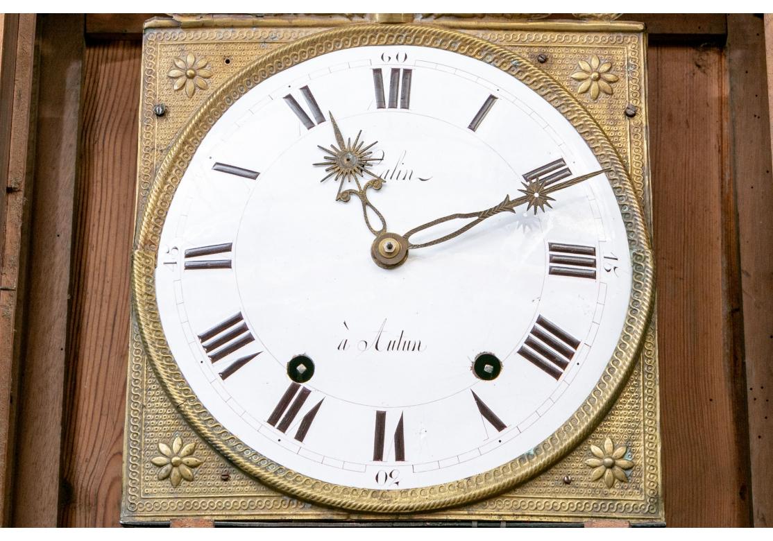 French Late 18th-early 19th C. Fine Cherry Tall Case Clock For Sale 1