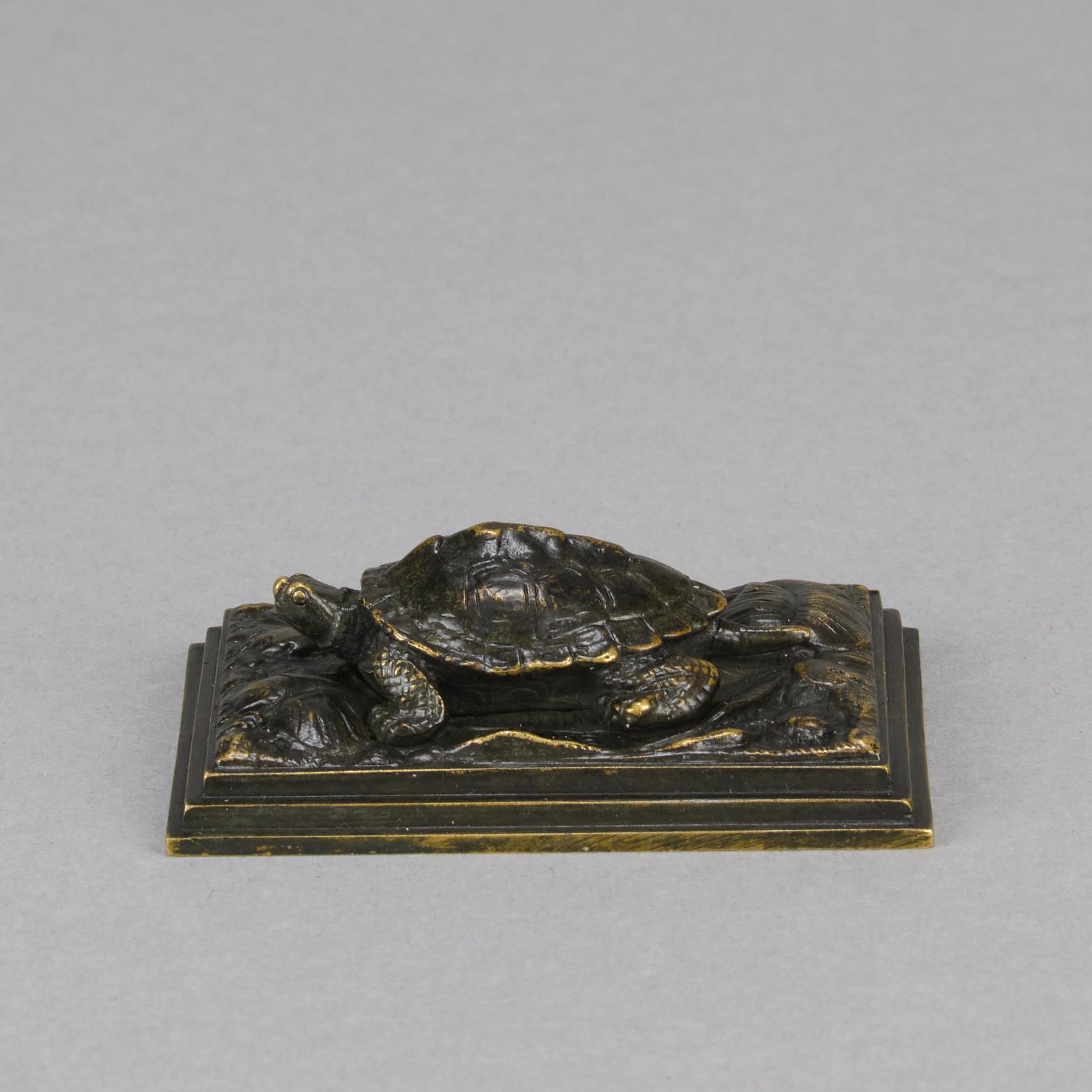 Französische Tierier-Bronze „Tortue“ aus dem späten 19. Jahrhundert von Antoine L Barye im Angebot 1