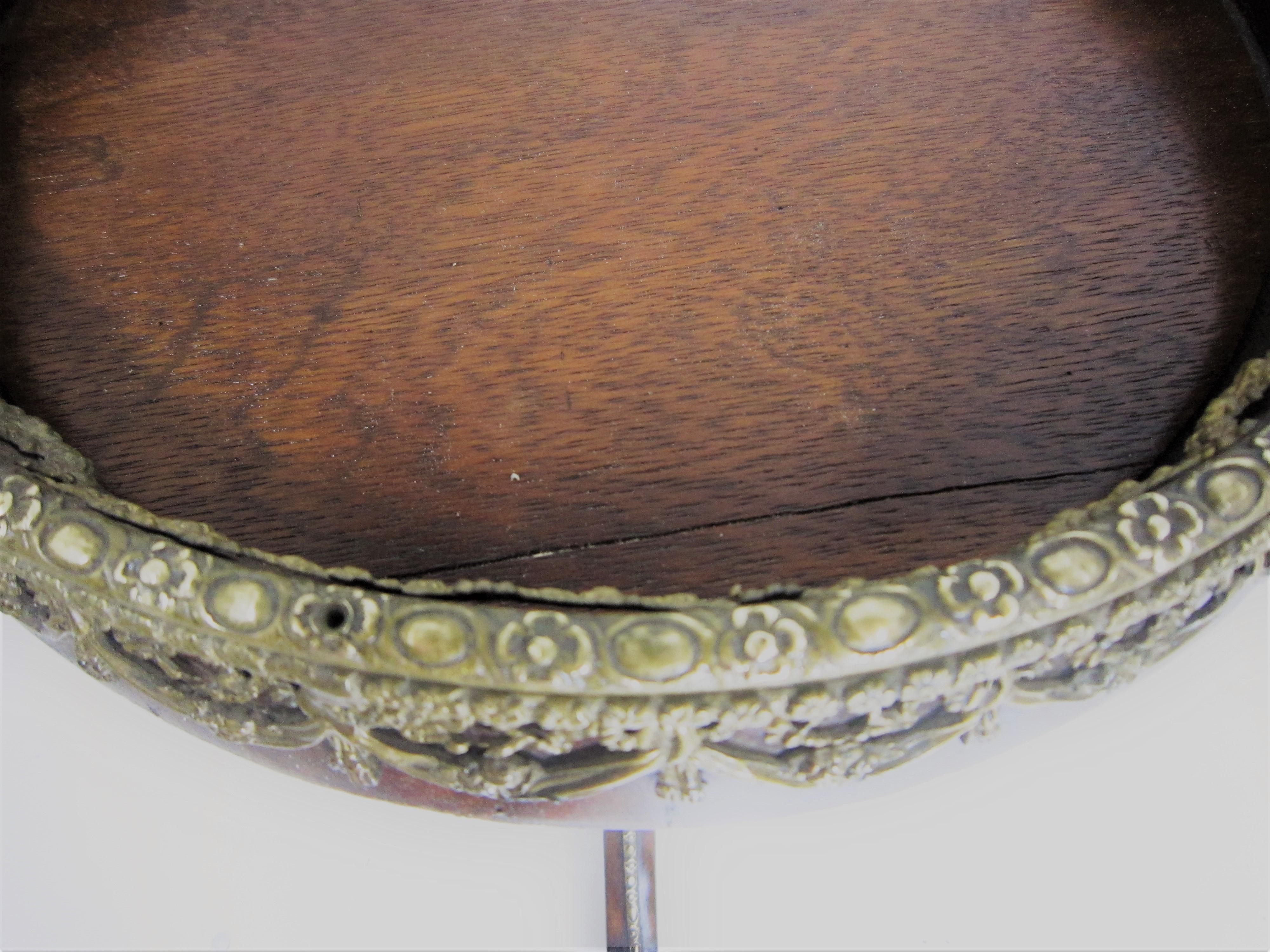 Piédestal / table / support de jardin français de la fin du 19ème siècle monté sur bronze en vente 5