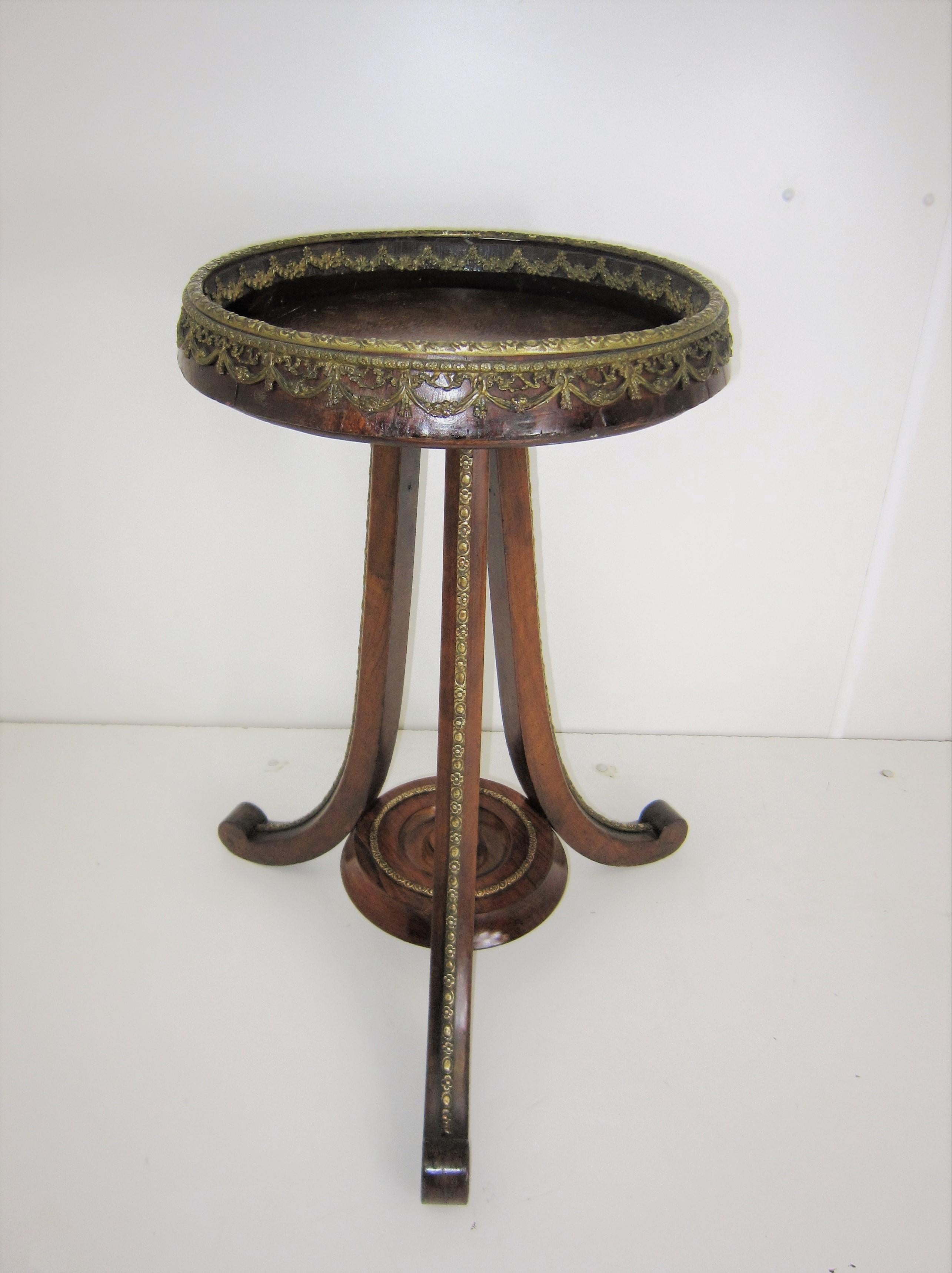 French Late 19th Century Bronze Mounted Pedestal / Table /Plant Stand In Good Condition For Sale In New York City, NY