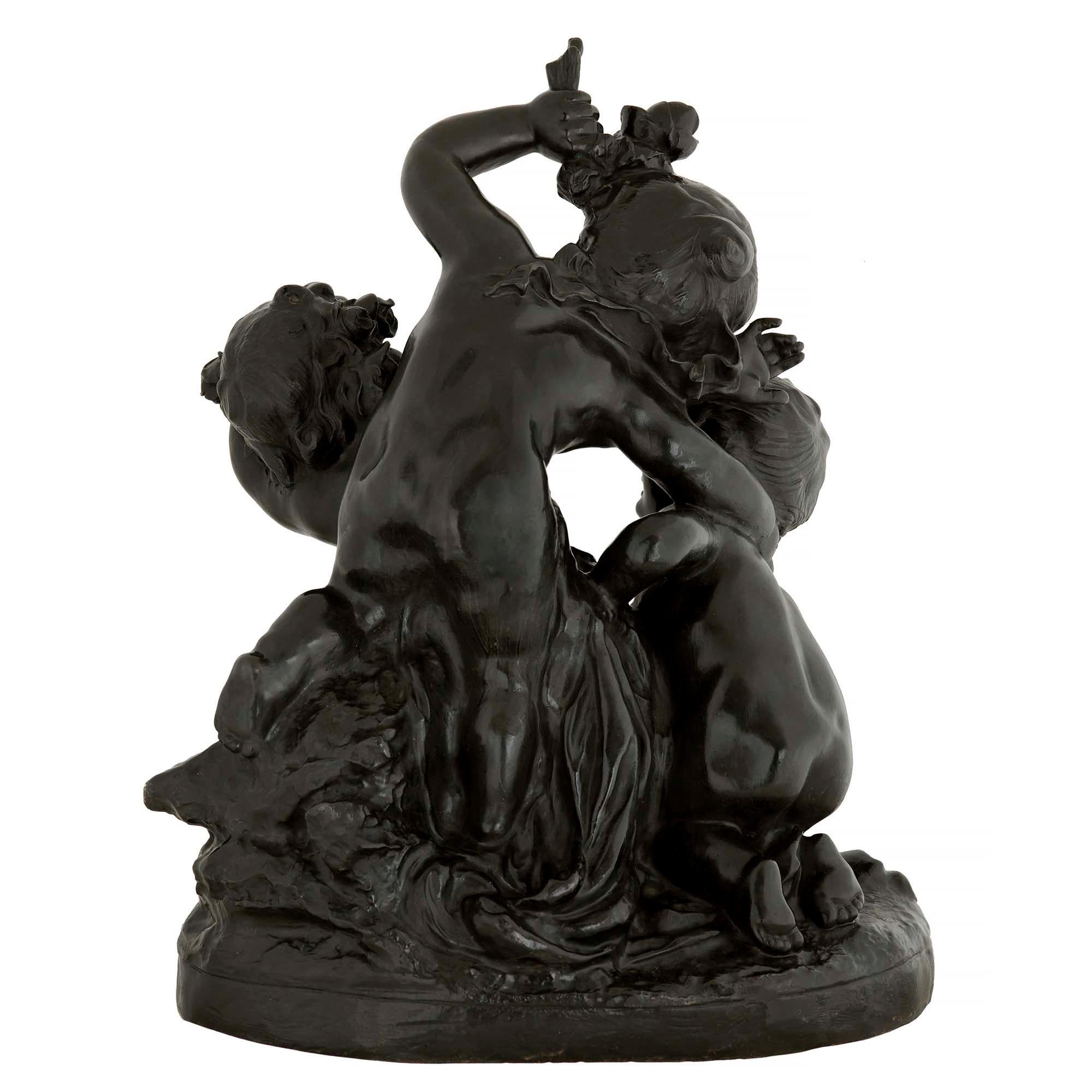 Francese Statua di bronzo francese della fine del XIX secolo firmata da Ralph Charles Peyre in vendita