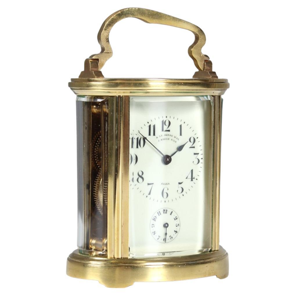Reloj de carruaje francés de finales del siglo XIX, Pendulette De Voyage
