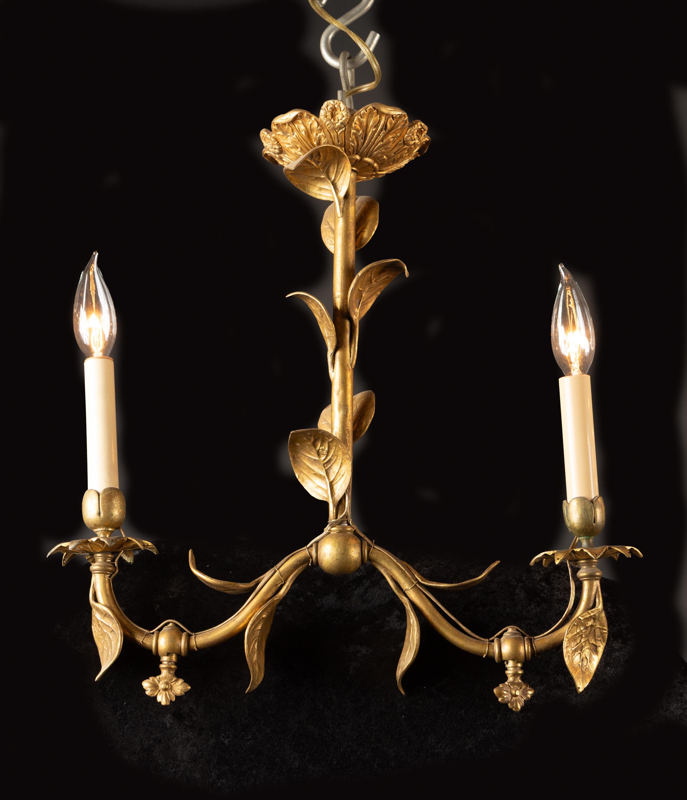 Lampadario francese in bronzo del tardo XIX secolo del Direttorio in vendita 1