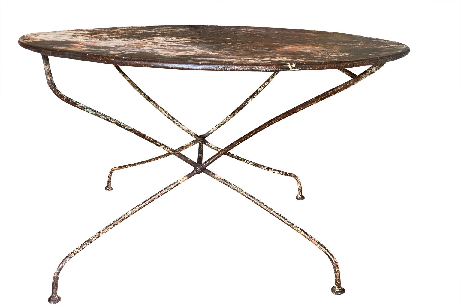 French Late 19th Century Garden Table In Good Condition For Sale In Atlanta, GA