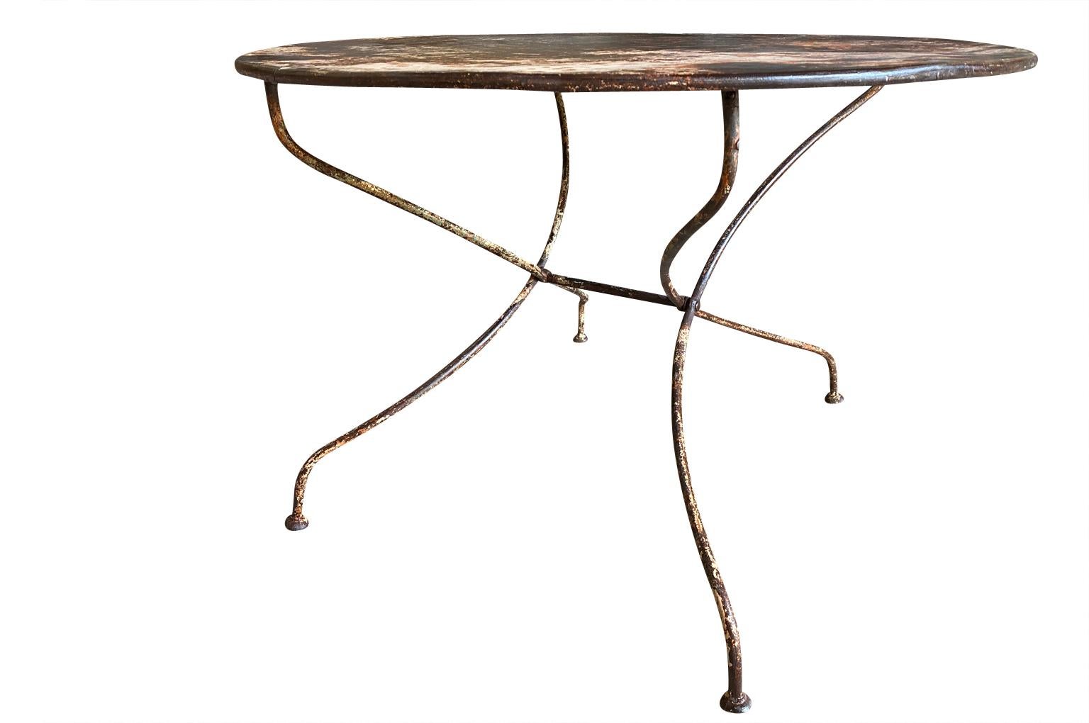 Iron French Late 19th Century Garden Table For Sale