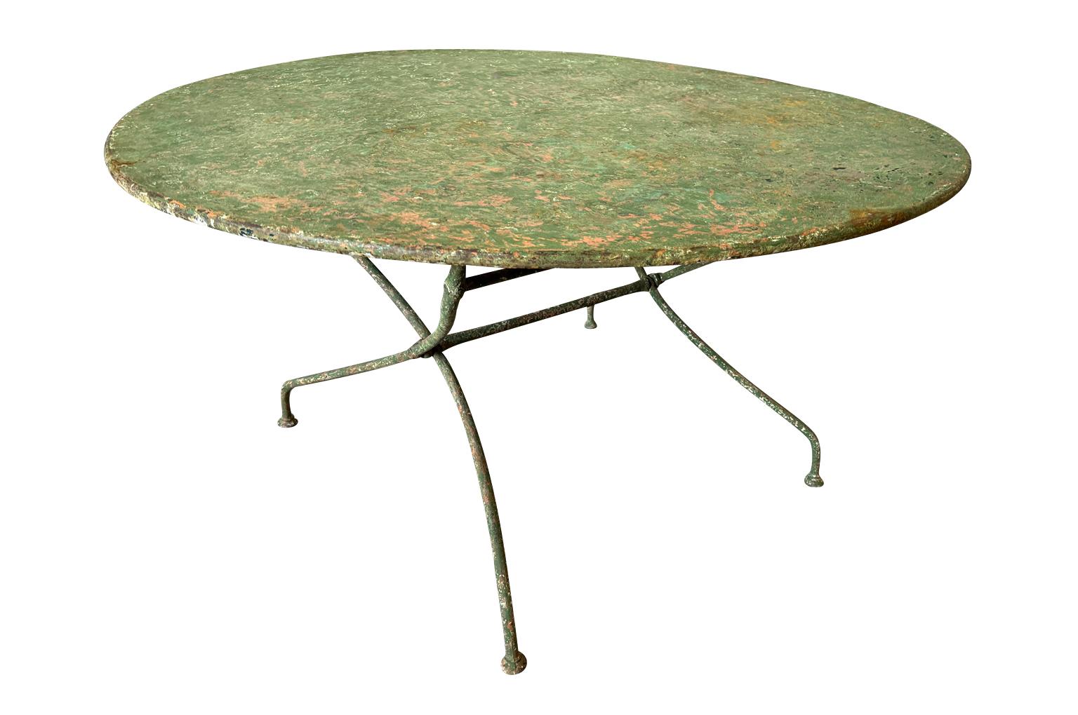 Table de jardin française de la fin du 19e siècle Bon état - En vente à Round Top, TX