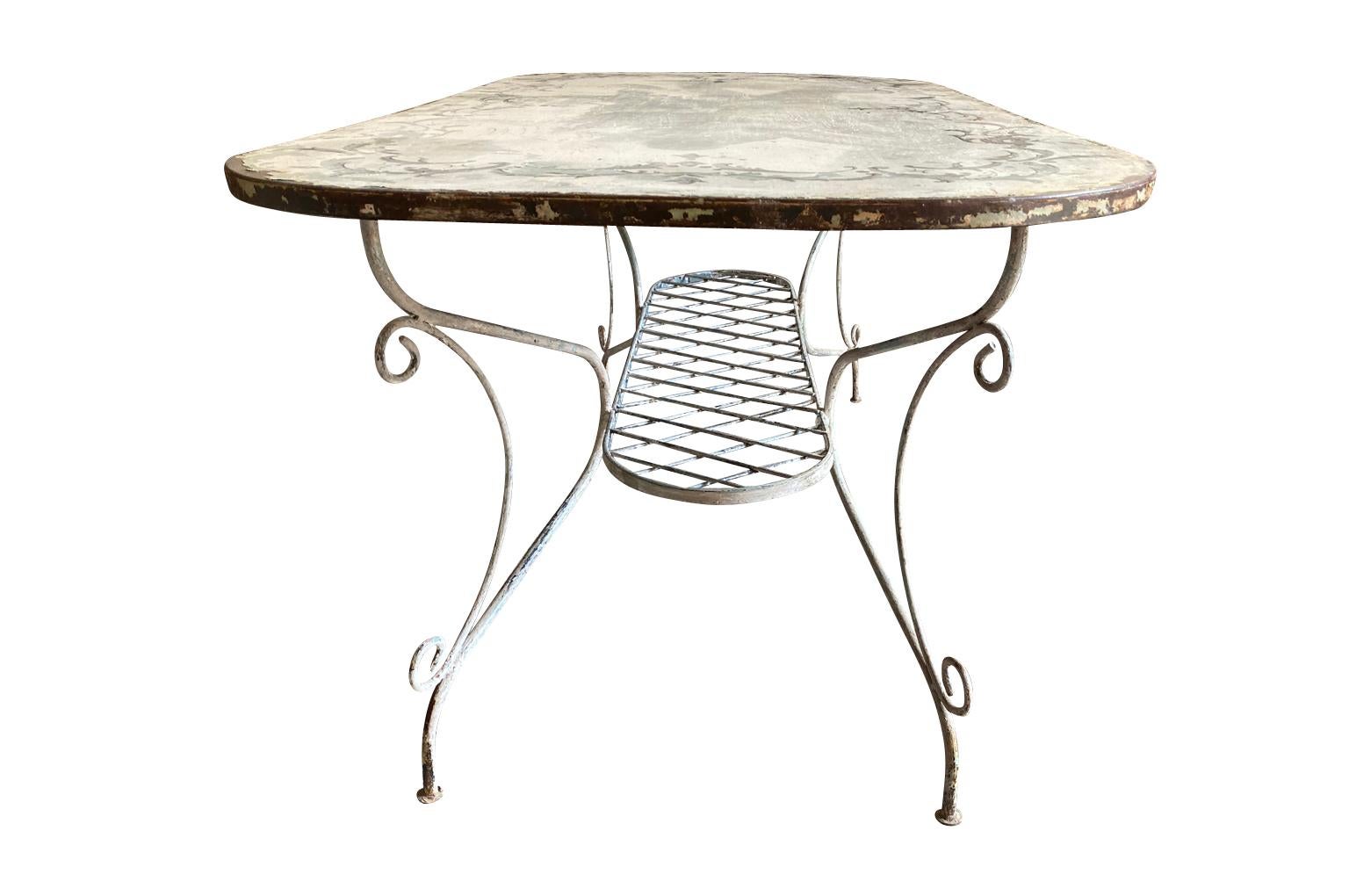 Iron French Late 19th Century Garden Table
