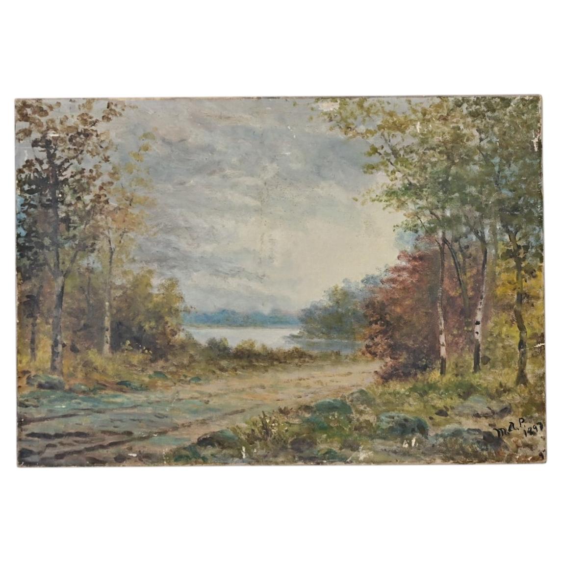 French Late 19th Century Landscape Painting