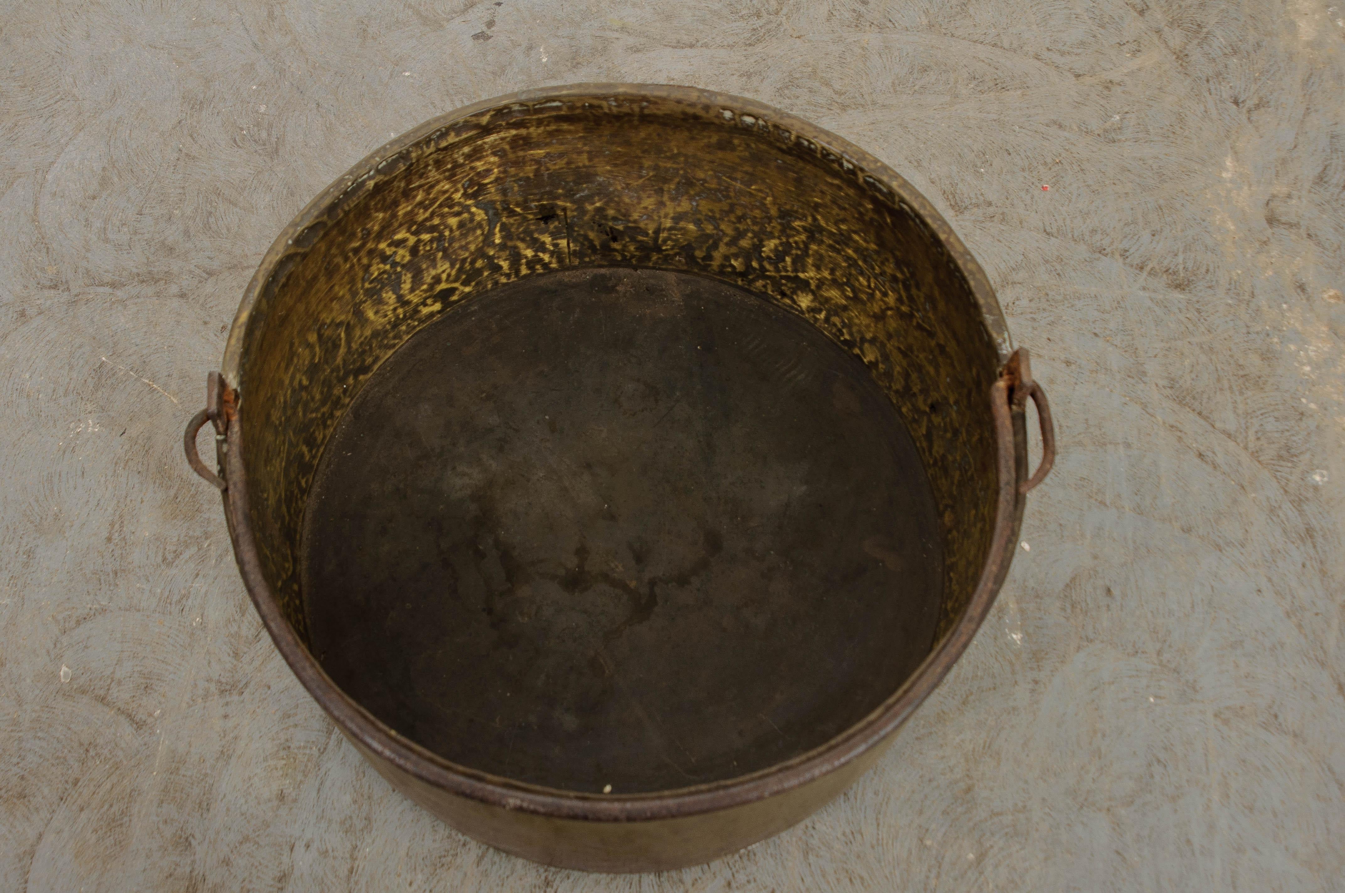 Other French Late 19th Century Large Brass Pot For Sale