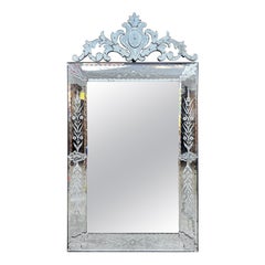 French Late 19th Century Large Venetian Style Wall Mirror