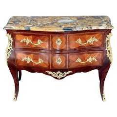 Antique French Late 19th Century Louis XV Bombé Commode