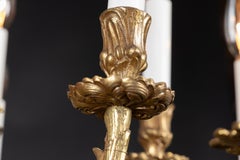 French Late 19th Century Louis XV Bronze Chandelier