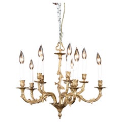 French Late 19th Century Louis XV Bronze Chandelier