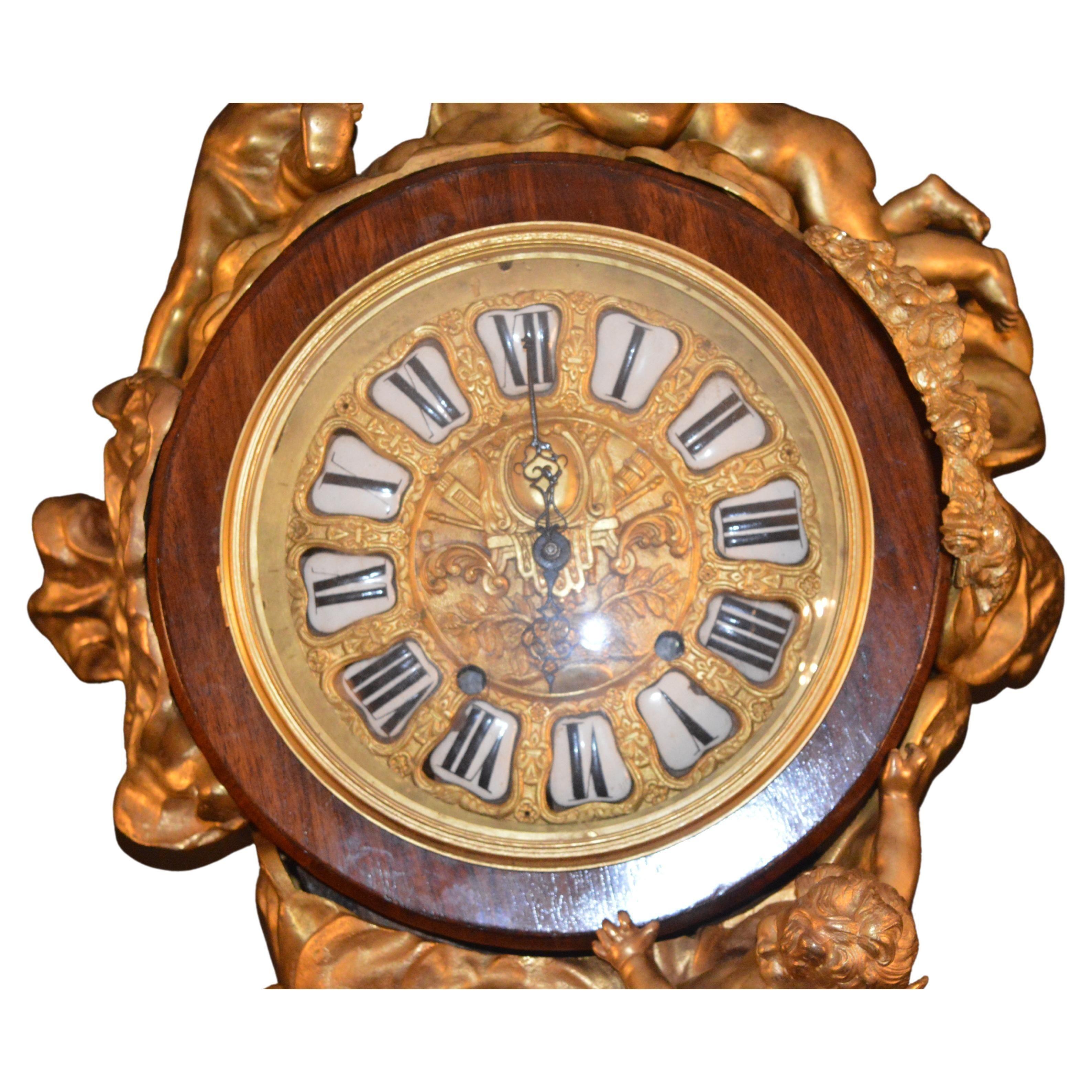 Französische Louis XV.-Grandfather-Uhr des späten 19. Jahrhunderts (Holz) im Angebot