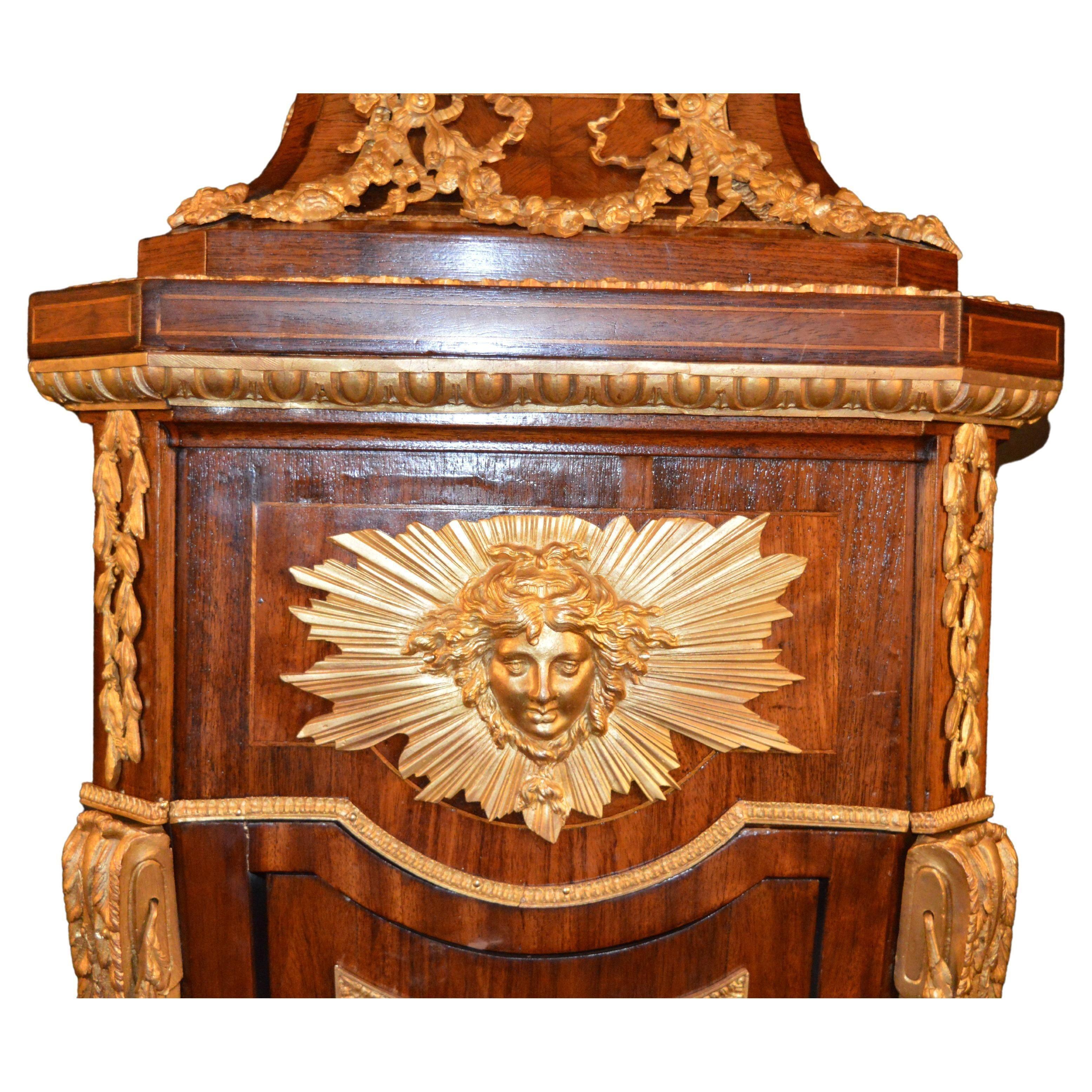 Französische Louis XV.-Grandfather-Uhr des späten 19. Jahrhunderts im Angebot 5