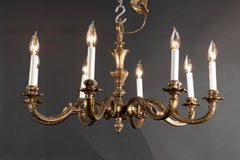 French Late 19th Century Louis XVI Bronze Chandelier