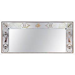 French Late 19th Century Louis XVI Large Wall Mirror