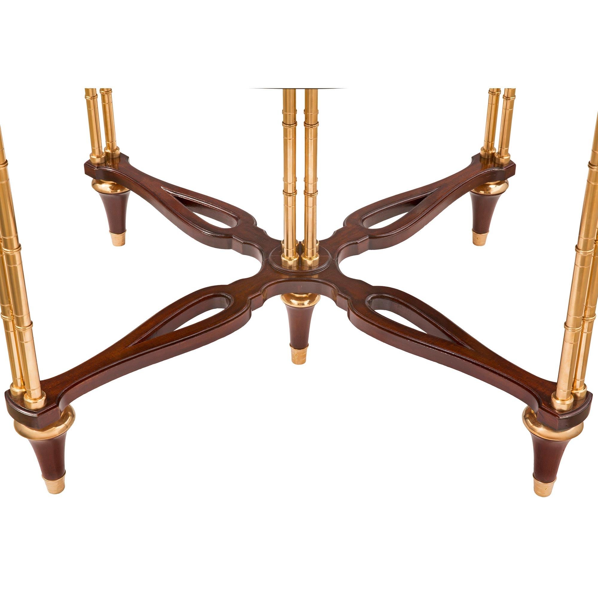 French Late 19th Century Louis XVI St. Mahogany and Ormolu Dining Table For Sale 5