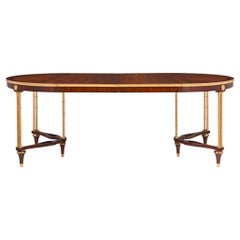 French Late 19th Century Louis XVI St. Mahogany and Ormolu Dining Table