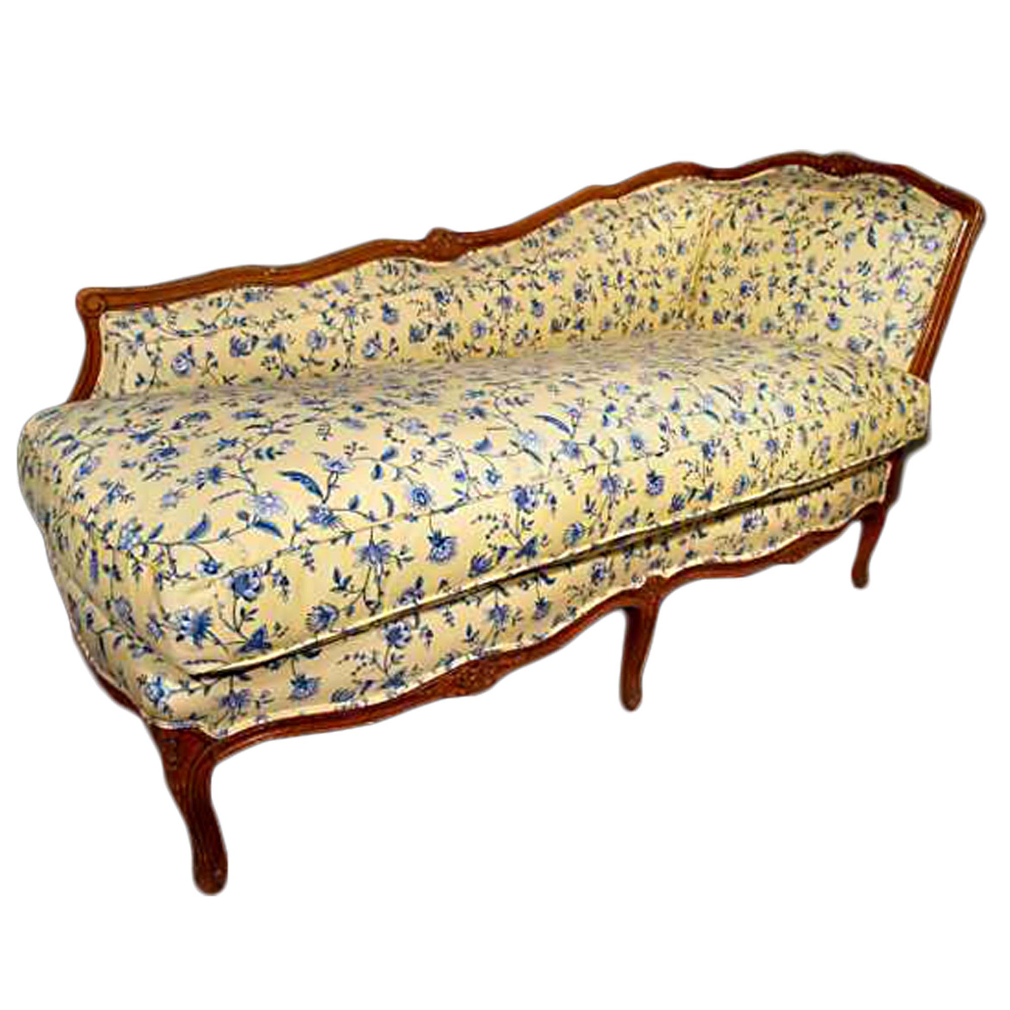 French Late 19th Century Louis XVI Style Oak Lounge Chair