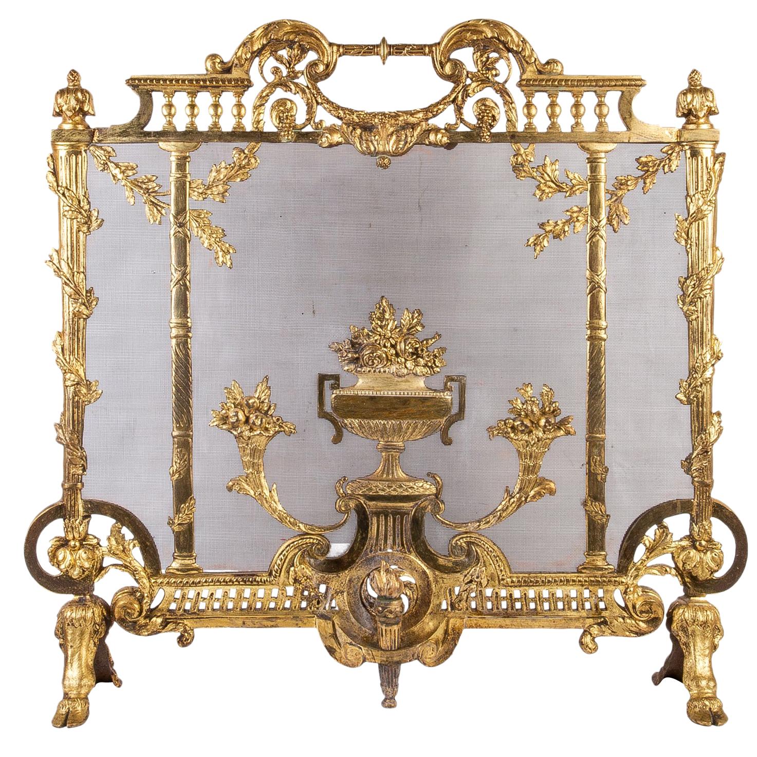French Late 19th Century Louis XVI Style Fire Screen